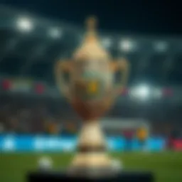 Copa Libertadores trophy displayed prominently