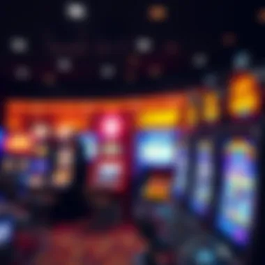 Diverse slot machine game types displayed on a casino floor