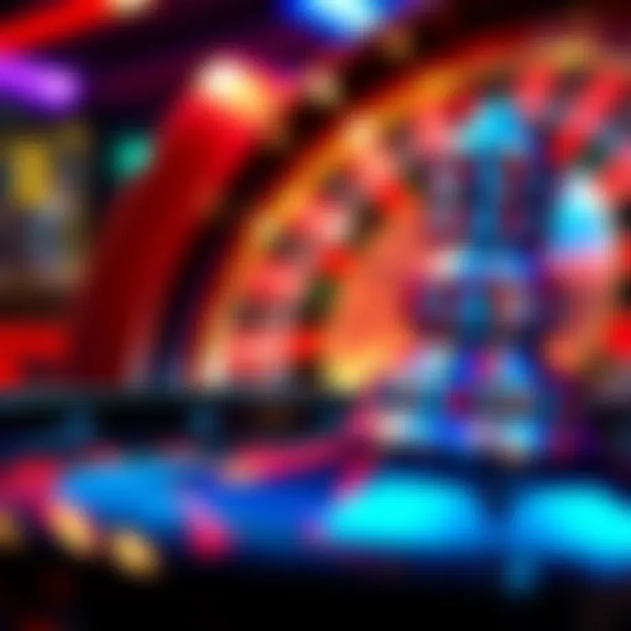 A dynamic roulette wheel in motion, showcasing vibrant colors and numbers.