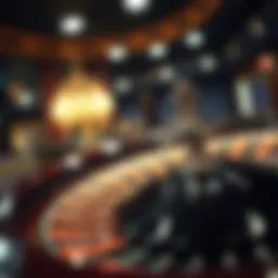 An elegant roulette wheel in motion