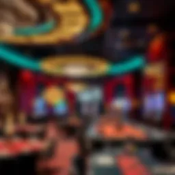 An elegant casino interior showcasing the vibrant atmosphere of a steak casino